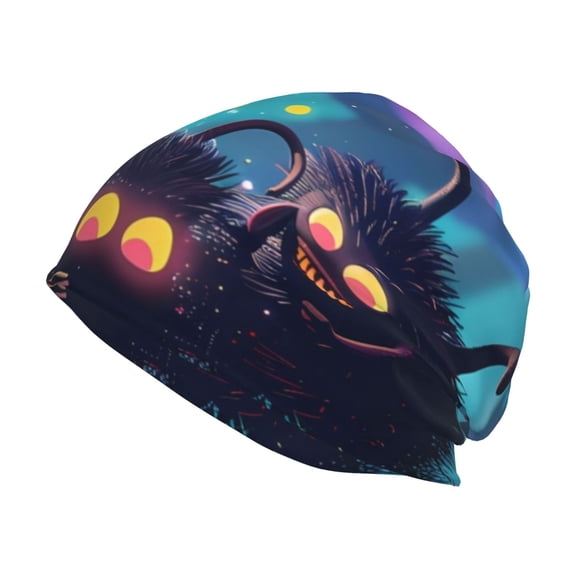 Logiee Cute Fuzzy Fantasy Creatures Print Unisex Knit Beanie for Men Women Winter Hat,Beanies Skull Caps