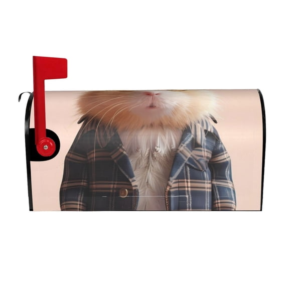 Logiee Cute Mouse In Glasses Print Post Letter Box Wrap Decor, Mailbox Cover Suitable for Standard Mailbox and Large Size Mailbox,Outdoor Yard Decoration-25.5x21 in