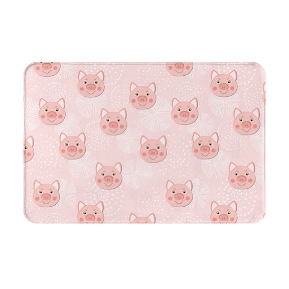 Logiee Cute Pig Face Print Welcome Mats for Entryway,Door Mat for Front Door,Entry Mat,Doormat for Garden, Garage, Patio, Home, Porch Decor
