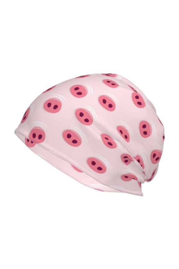Cute Pig Nose Print Unisex Knit Beanie for Men Women Winter Hat,Beanies Skull Caps