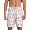 thumbnail image 1 of Logiee Cute Pig Print Men's Pajama Shorts with Drawstring & Pockets,Sleep Shorts for Men,Sleepwear Bottoms,Elastic Waistband Loungewear-4X-Large, 1 of 6