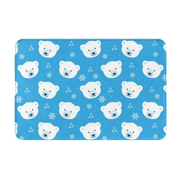 Logiee Cute Polar Bear Print Welcome Mats for Entryway,Door Mat for Front Door,Entry Mat,Doormat for Garden, Garage, Patio, Home, Porch Decor