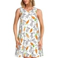 thumbnail image 1 of Logiee Cute Rabbit Print Summer Dresses for Women,Beach Sleeveless Flowy Pocket Tshirt Tank Sundresses,Women's Sleeveless Dress, 1 of 7