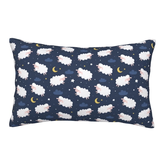 Logiee Cute Sheep 1 Print Pillow Case,Throw Pillow Covers, Double Sided Plush Cushion Cover for Couch Sofa Bed, Only Pillowcase-20"x30"