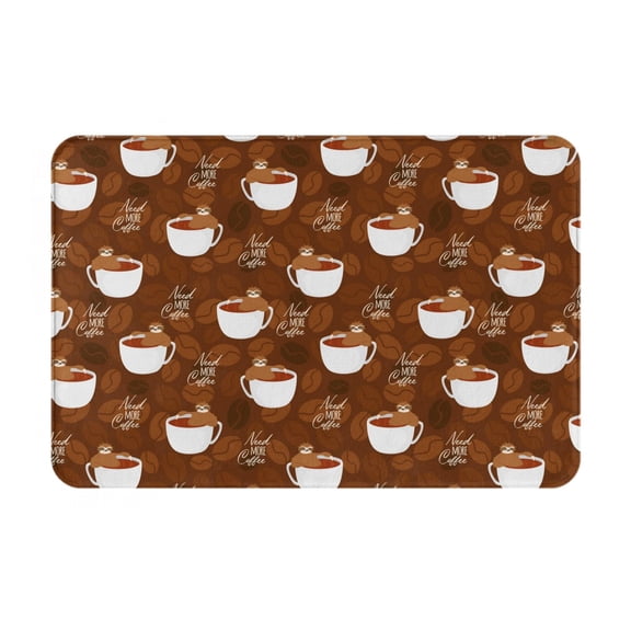 Logiee Cute Sloths Bear Relaxing In Coffee Cup Print Welcome Mats for Entryway,Door Mat for Front Door,Entry Mat,Doormat for Garden, Garage, Patio, Home, Porch Decor
