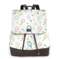 thumbnail image 1 of Logiee Cute Tennis Rackets Print Backpack Purse for Women,Fashion Leather Backpack Purse,Women's Leather Backpack for Work College Travel, 1 of 4