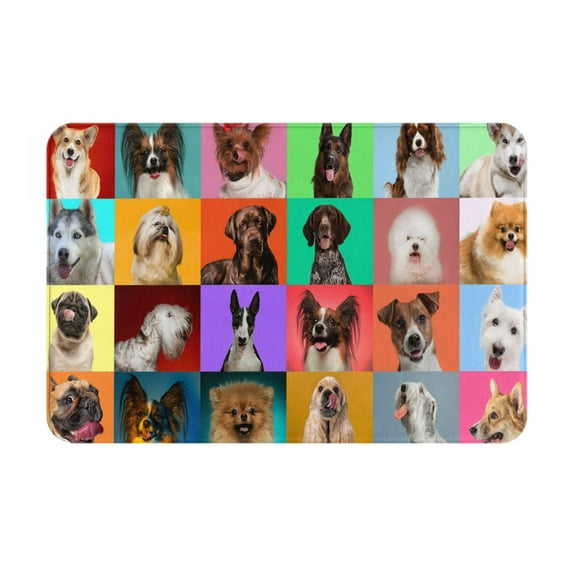 Logiee Cute doggies Print Welcome Mats for Entryway,Door Mat for Front Door,Entry Mat,Doormat for Garden, Garage, Patio, Home, Porch Decor