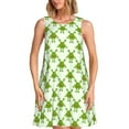 thumbnail image 1 of Logiee Cute green monster Print Summer Dresses for Women,Beach Sleeveless Flowy Pocket Tshirt Tank Sundresses,Women's Sleeveless Dress, 1 of 7