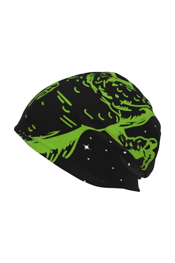 DINOSAUR IN SPACE Print Unisex Knit Beanie for Men Women Winter Hat,Beanies Skull Caps