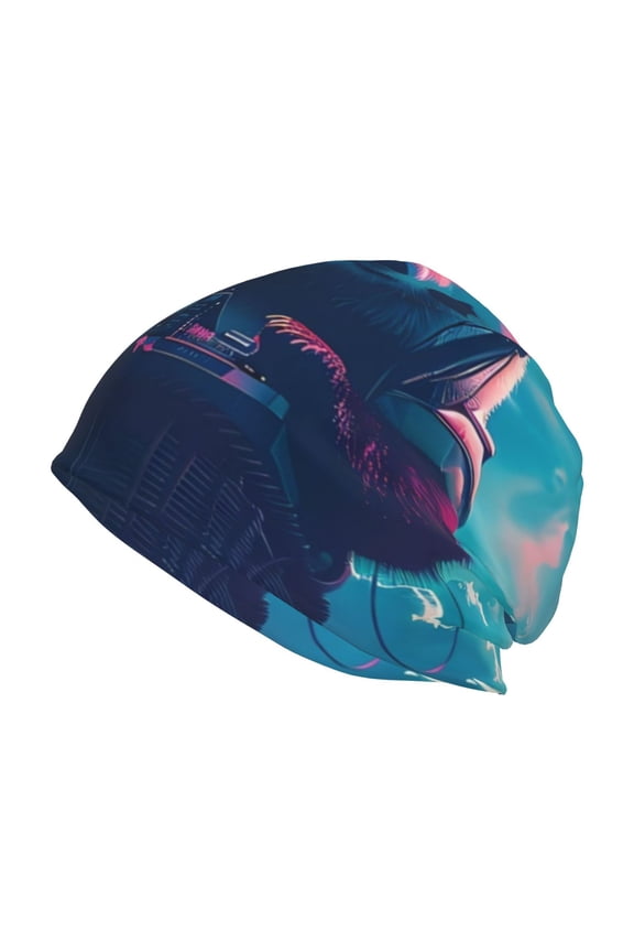 DJ Panda Hot Air Balloon Print Unisex Knit Beanie for Men Women Winter Hat,Beanies Skull Caps