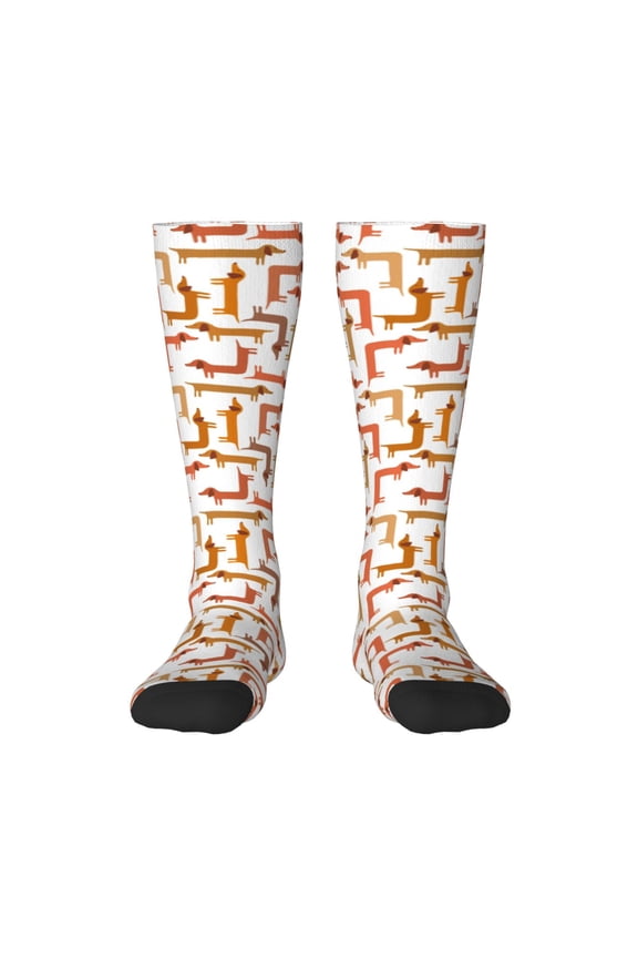 Dachshund Dog Print Gift Stocking Stuffers,Adult Stockings,Novelty Socks,Funny Socks Birthday Running Walking Sleeping
