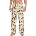thumbnail image 1 of Logiee Dachshund Dog Print Pajama Pants for Men,Men’s Pajama Bottoms,Mens PJ Pants with Pockets & Button Fly-Small, 1 of 6