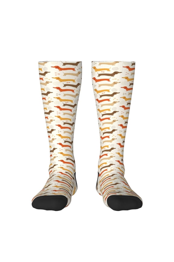 Dachshund Print Gift Stocking Stuffers,Adult Stockings,Novelty Socks,Funny Socks Birthday Running Walking Sleeping