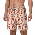 thumbnail image 1 of Logiee Dachshunds dogs pulls a hearts Print Men's Swim Trunk,Quick Dry Board Shorts ,Men's Swim Trunks with Compression Liner, Bathing Suits with Pockets-3X-Large, 1 of 6