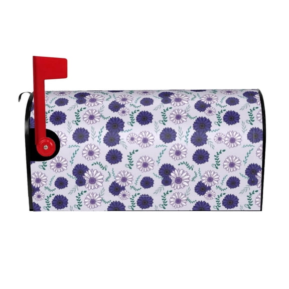 Logiee Daisies Flowers Print Post Letter Box Wrap Decor, Mailbox Cover Suitable for Standard Mailbox and Large Size Mailbox,Outdoor Yard Decoration-25.5x21 in