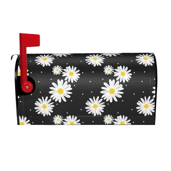 Logiee Daisies Flowers Print Post Letter Box Wrap Decor, Mailbox Cover Suitable for Standard Mailbox and Large Size Mailbox,Outdoor Yard Decoration-21x18 in