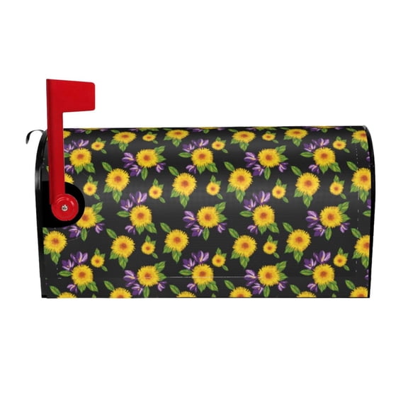 Logiee Daisies Flowers Print Post Letter Box Wrap Decor, Mailbox Cover Suitable for Standard Mailbox and Large Size Mailbox,Outdoor Yard Decoration-25.5x21 in