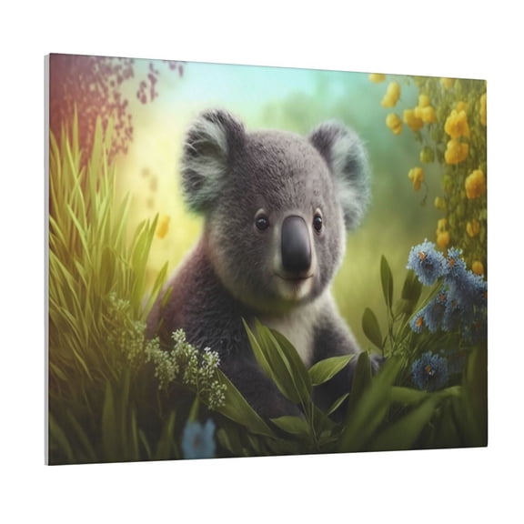 Logiee Daisy Koala Print Canvas Wall Art ,Art Poster,Canvas Decorative Picture,Decor Wall Pictures for Living Room Bedroom Bathroom,Ready to Hang