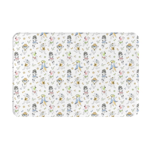 Logiee Dancing Dogs Print Welcome Mats for Entryway,Door Mat for Front Door,Entry Mat,Doormat for Garden, Garage, Patio, Home, Porch Decor