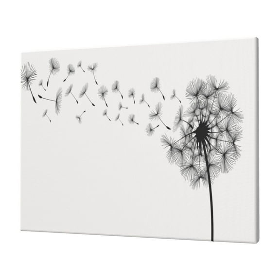 Logiee Dandelion Blowing In The Wind Print Canvas Wall Art,Canvas Picture Prints with Frame, Wall Art Decorative,Canvas Decorative,Suitable for Living Room Bedroom Office Room 30x40