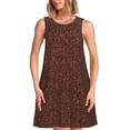 thumbnail image 1 of Logiee Dark Brown Glitter Print Summer Dresses for Women,Beach Sleeveless Flowy Pocket Tshirt Tank Sundresses,Women's Sleeveless Dress, 1 of 7
