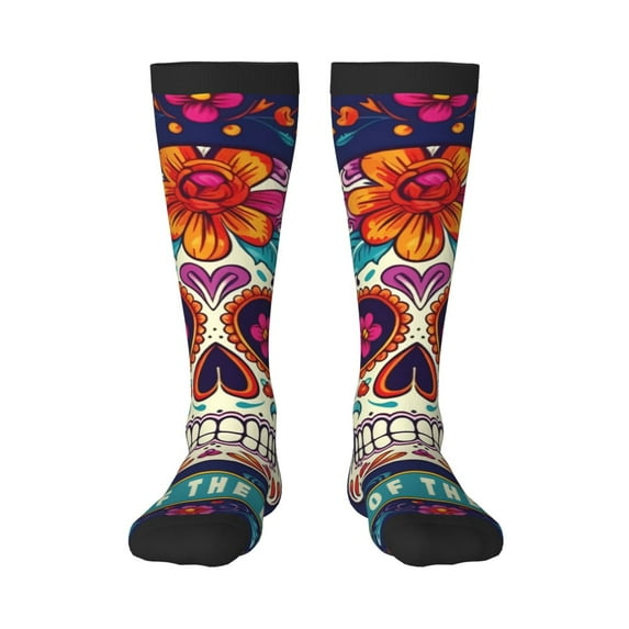 Logiee Dead Day Party Print Gift Stocking Stuffers,Adult Stockings,Novelty Socks,Funny Socks Birthday Running Walking Sleeping