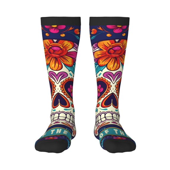 Logiee Dead Day Party Print Gift Stocking Stuffers,Adult Stockings,Novelty Socks,Funny Socks Birthday Running Walking Sleeping
