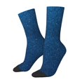 thumbnail image 1 of Logiee Deep Blue Glitter Print Adult Socks for Men & Women,Calf Socks, Ankle Socks,Boots Socks,Breathable Casual Sock,Unisex Crew Socks, 1 of 6