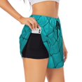 thumbnail image 1 of Logiee Diamond Shaped Print Women 2 in 1 Running Shorts,High Waisted Athletic Shorts,Gym Workout Shorts with Liner Pockets-Medium, 1 of 7