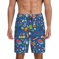 thumbnail image 1 of Logiee Different Chemical Things Print Men's Pajama Shorts with Drawstring & Pockets,Sleep Shorts for Men,Sleepwear Bottoms,Elastic Waistband Loungewear-3X-Large, 1 of 6