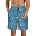 thumbnail image 1 of Logiee Dinosaur Skull Print Mens Swim Trunks Quick Dry Board Shorts,Breathable Hawaii Beach Shorts Swimwear Bathing Suits-XX-Large, 1 of 6