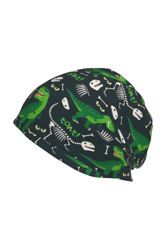 Dinosaur and Bone Print Unisex Knit Beanie for Men Women Winter Hat,Beanies Skull Caps