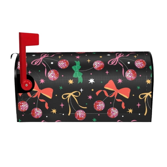 Logiee Disco Mirror Ball Print Post Letter Box Wrap Decor, Mailbox Cover Suitable for Standard Mailbox and Large Size Mailbox,Outdoor Yard Decoration-21x18 in