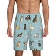 thumbnail image 1 of Logiee Dog Pets Print Men's Pajama Shorts with Drawstring & Pockets,Sleep Shorts for Men,Sleepwear Bottoms,Elastic Waistband Loungewear-Large, 1 of 6