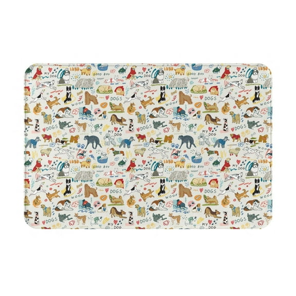 Logiee Dogs Funny Pets Print Welcome Mats for Entryway,Door Mat for Front Door,Entry Mat,Doormat for Garden, Garage, Patio, Home, Porch Decor