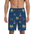 thumbnail image 1 of Logiee Dogs Riding Skateboard Print Men's Pajama Shorts with Drawstring & Pockets,Sleep Shorts for Men,Sleepwear Bottoms,Elastic Waistband Loungewear-XX-Large, 1 of 6