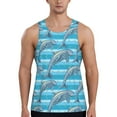thumbnail image 1 of Logiee Dolphin Print Men's Workout Tank Top,Quick Dry Workout Tank Top,Gym Muscle Tee,Fitness Bodybuilding Sleeveless T Shirt-Large, 1 of 7