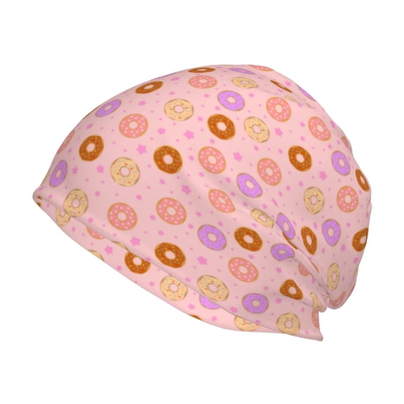 Logiee Donuts Print Unisex Knit Beanie for Men Women Winter Hat,Beanies Skull Caps