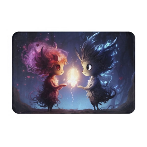 Logiee Dreamy Forest Elf Print Welcome Mats for Entryway,Door Mat for Front Door,Entry Mat,Doormat for Garden, Garage, Patio, Home, Porch Decor