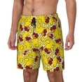 thumbnail image 1 of Logiee Duck with Star Sunglasses Print Men's Swim Trunk,Quick Dry Board Shorts ,Men's Swim Trunks with Compression Liner, Bathing Suits with Pockets-XX-Large, 1 of 6