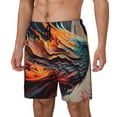 thumbnail image 1 of Logiee Dynamic Fire Bird Art Print Men's Swim Trunk,Quick Dry Board Shorts ,Men's Swim Trunks with Compression Liner, Bathing Suits with Pockets-3X-Large, 1 of 6