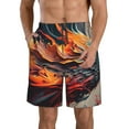 thumbnail image 1 of Logiee Dynamic Fire Bird Art Print Mens Swim Trunks Quick Dry Board Shorts,Breathable Hawaii Beach Shorts Swimwear Bathing Suits-XX-Large, 1 of 6