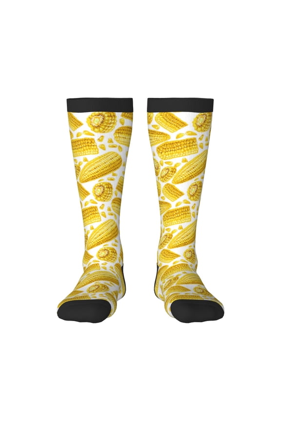Ears Of Corn Print Gift Stocking Stuffers,Adult Stockings,Novelty Socks,Funny Socks Birthday Running Walking Sleeping