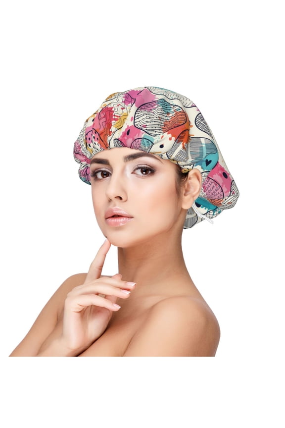 Easter Egg Print Silk Bonnet Satin Bonnet for Sleeping Women and Men,Double Layer Hair Bonnet for Curly Braids Hair