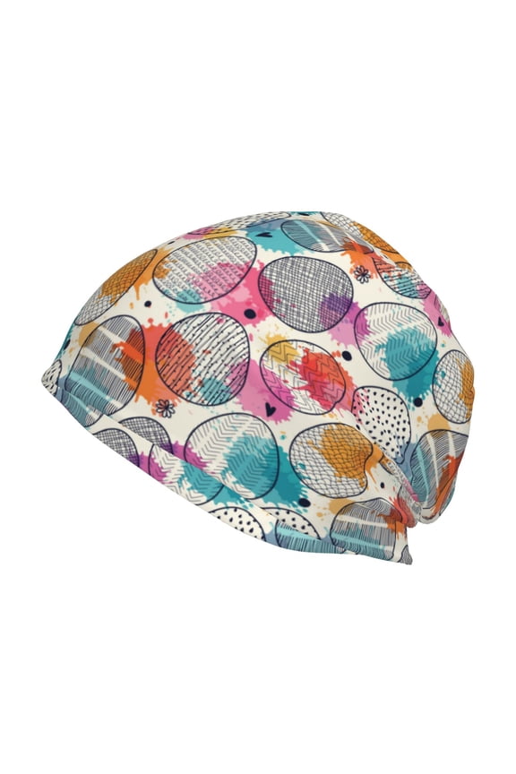 Easter Egg Print Unisex Knit Beanie for Men Women Winter Hat,Beanies Skull Caps