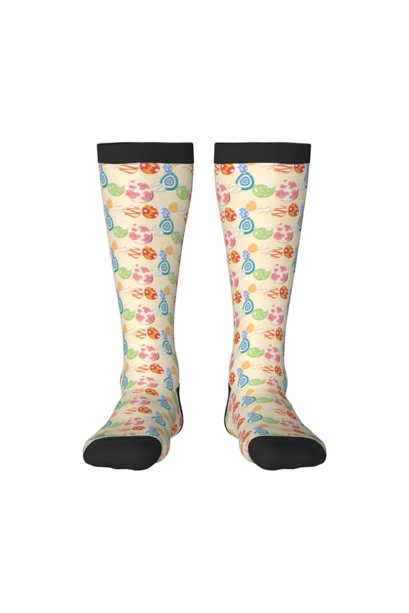 Easter eggs Print Gift Stocking Stuffers,Adult Stockings,Novelty Socks,Funny Socks Birthday Running Walking Sleeping