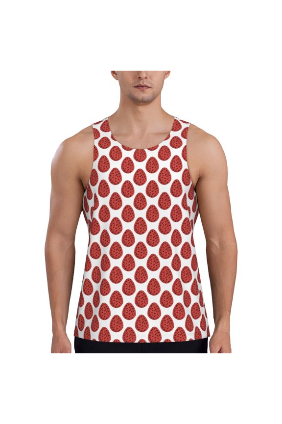 Easter eggs Print Men's Workout Tank Top,Quick Dry Workout Tank Top,Gym Muscle Tee,Fitness Bodybuilding Sleeveless T Shirt-