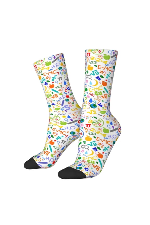 Education And Science Print Adult Socks for Men & Women,Calf Socks, Ankle Socks,Boots Socks,Breathable Casual Sock,Unisex Crew Socks