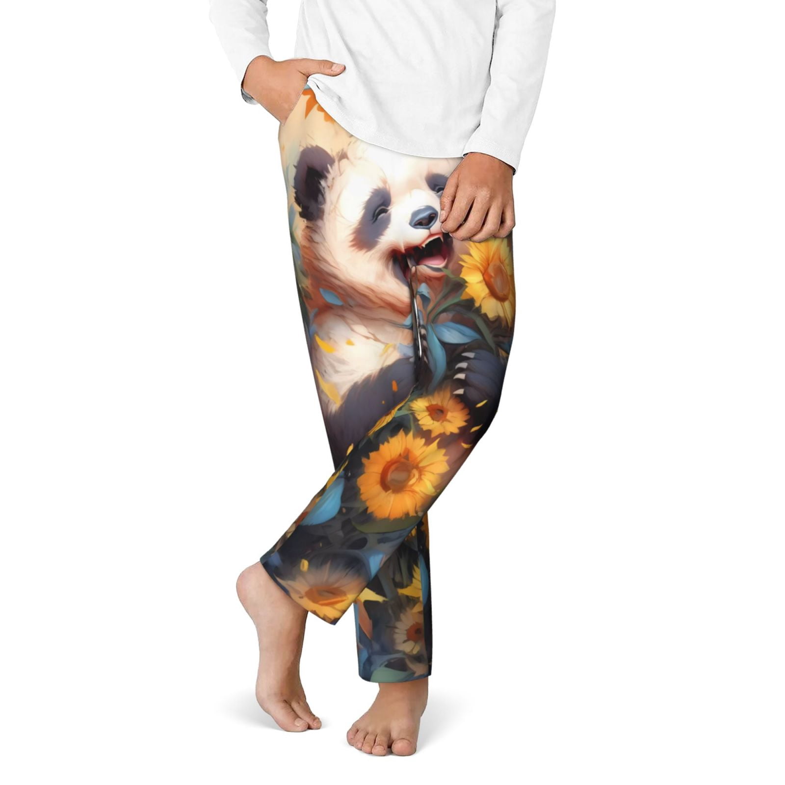 PANDA LONG SLEEVES BOYS PYJAMA SET - WHITE