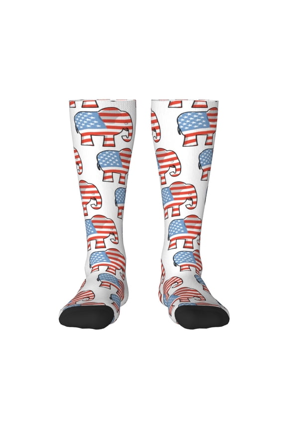 Elephant Print Gift Stocking Stuffers,Adult Stockings,Novelty Socks,Funny Socks Birthday Running Walking Sleeping